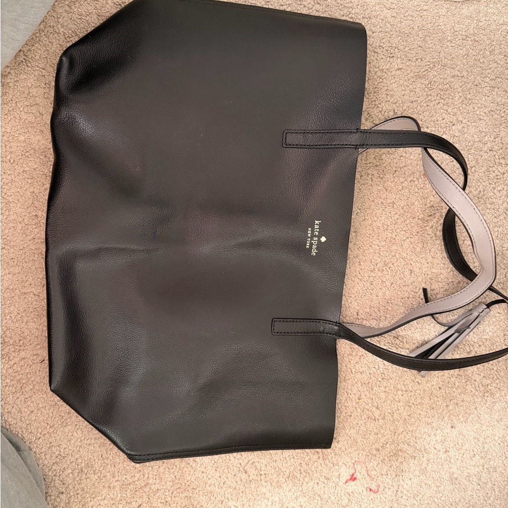 Kate Spade Black Leather Shopper Bag